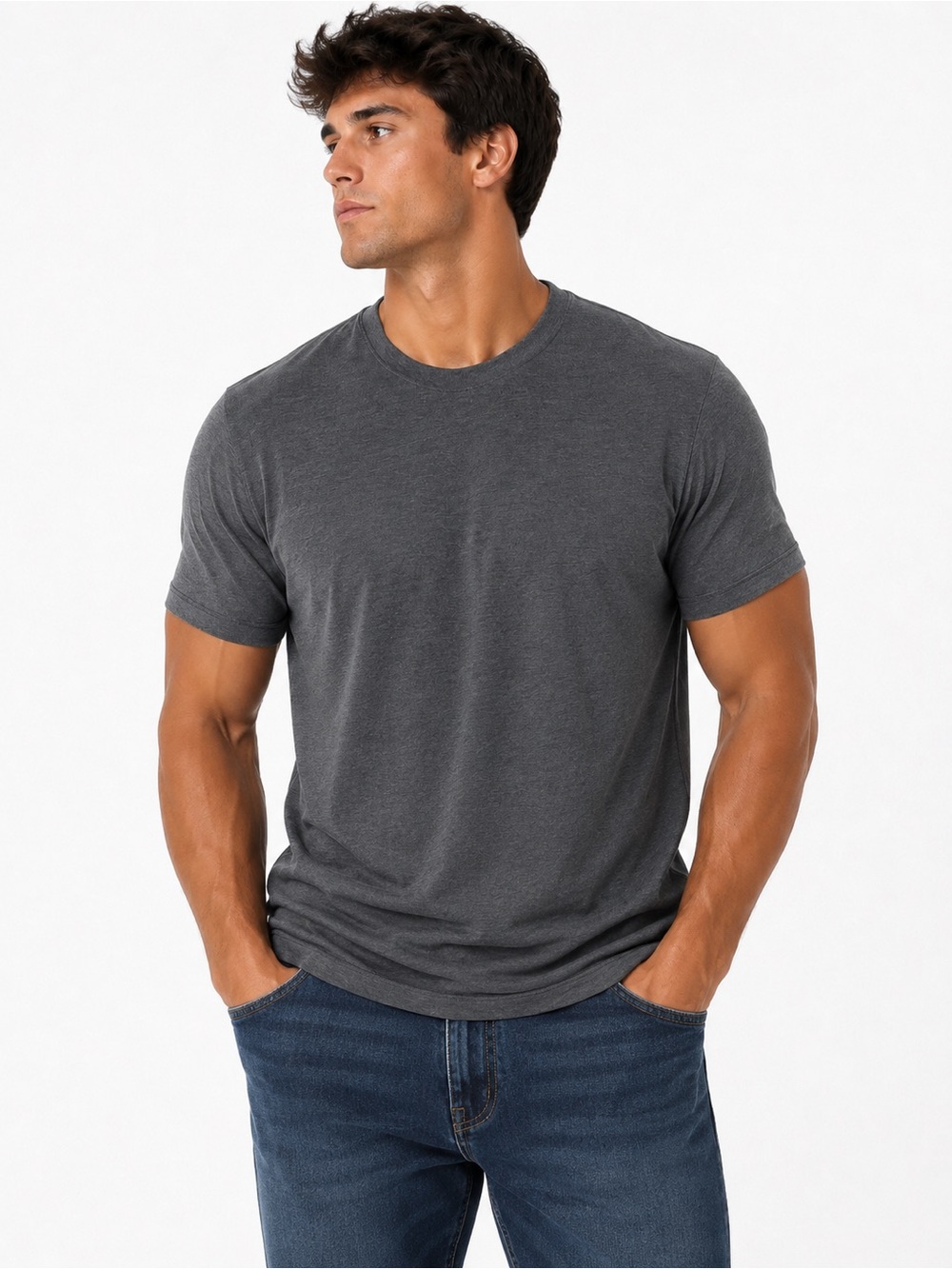 lululemon athletica Men's Charcoal Short-Sleeve Crew Tee